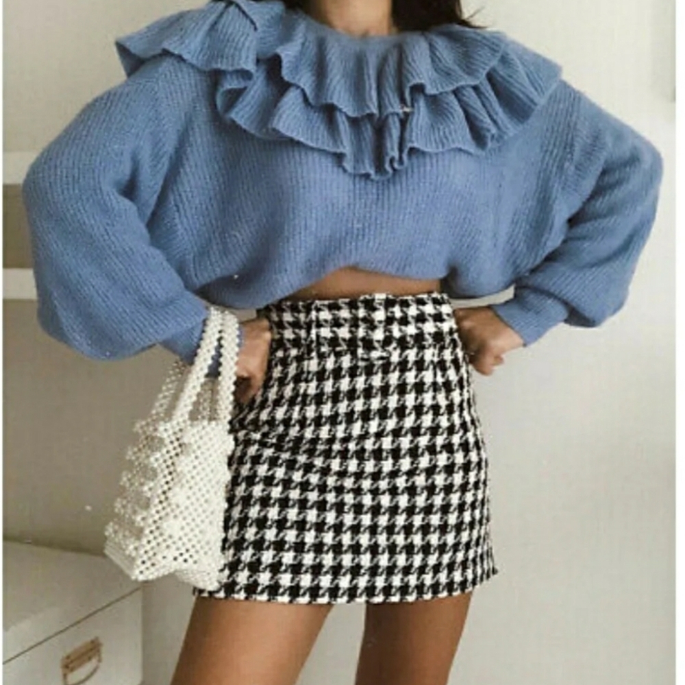 Zara tweed mini skirt - Picture 2 of 7
